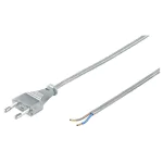 (imagem para) Cabo de alimentação 2x0.75mm² com ficha Euro 6A - cinzento - 1.5m